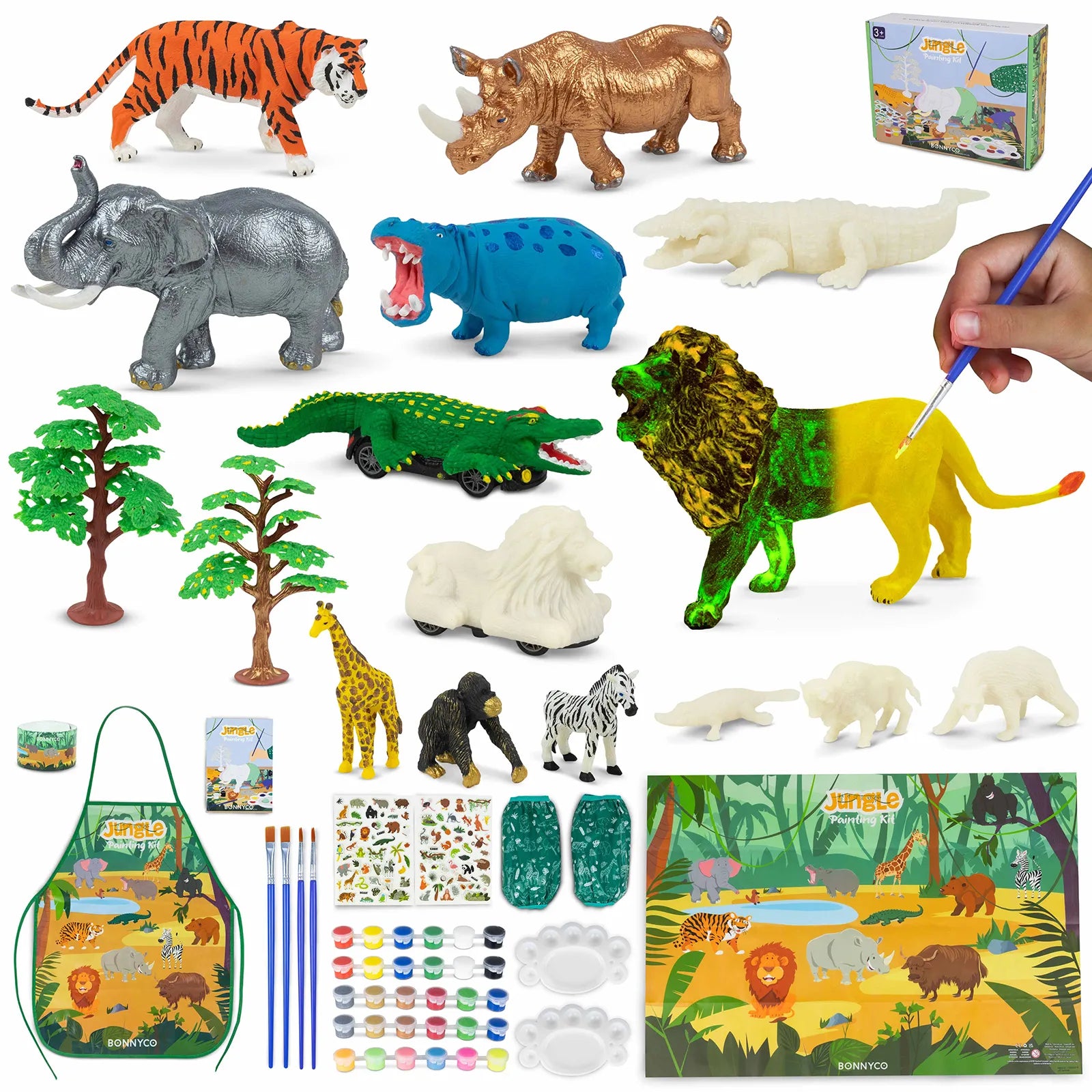 Figuras de Animales de la Jungla para Pintar