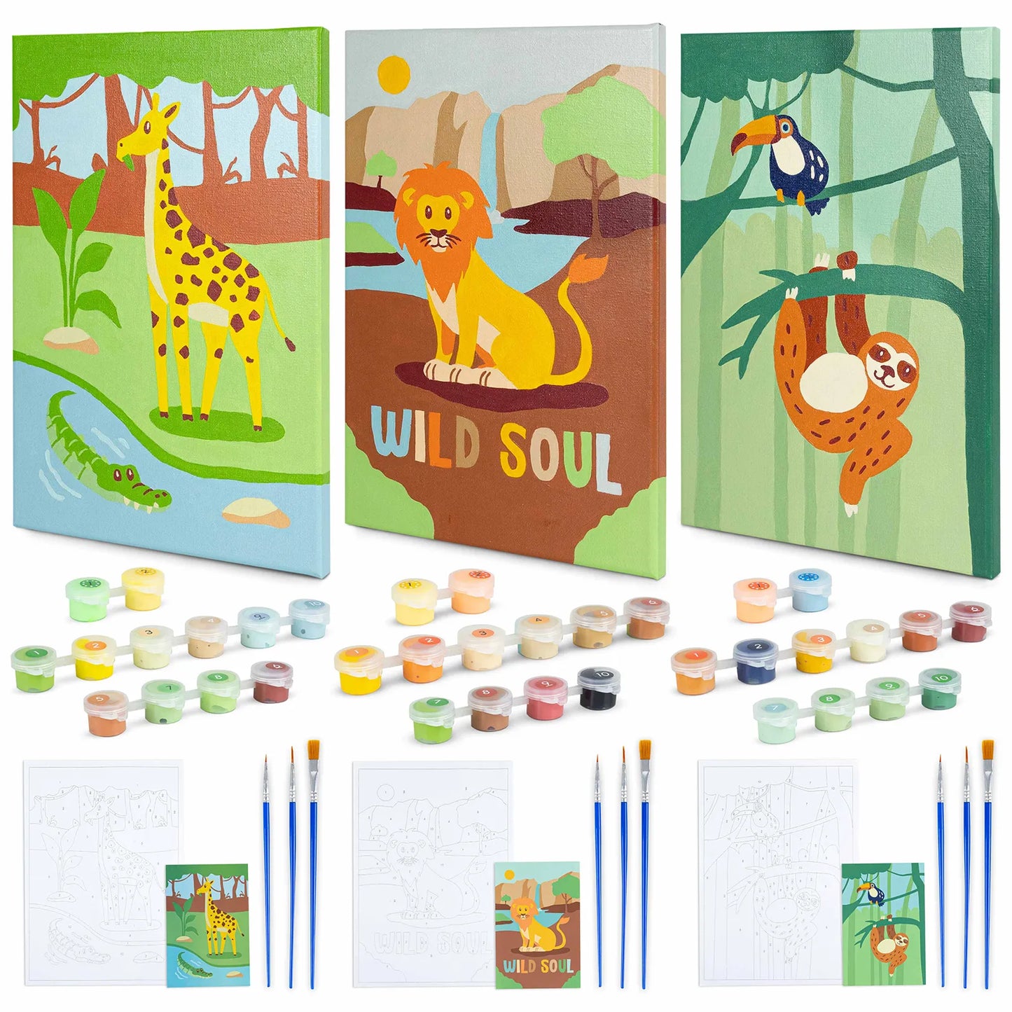 Pintar por Números - Animales de la Jungla