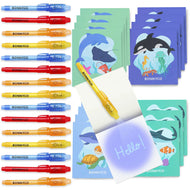Cuadernos con Rotuladores de Tinta Invisible y Luz UV - Océano