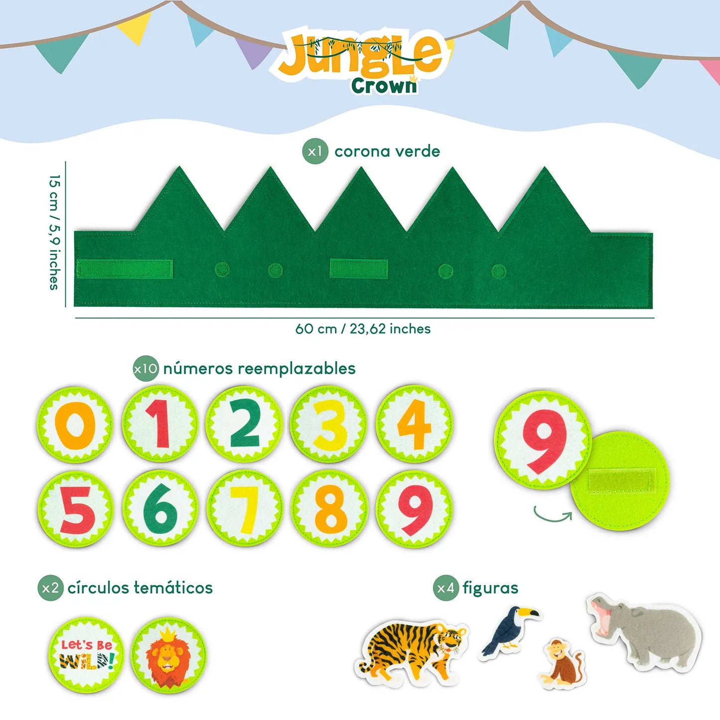 Corona de Cumpleaños - Jungla