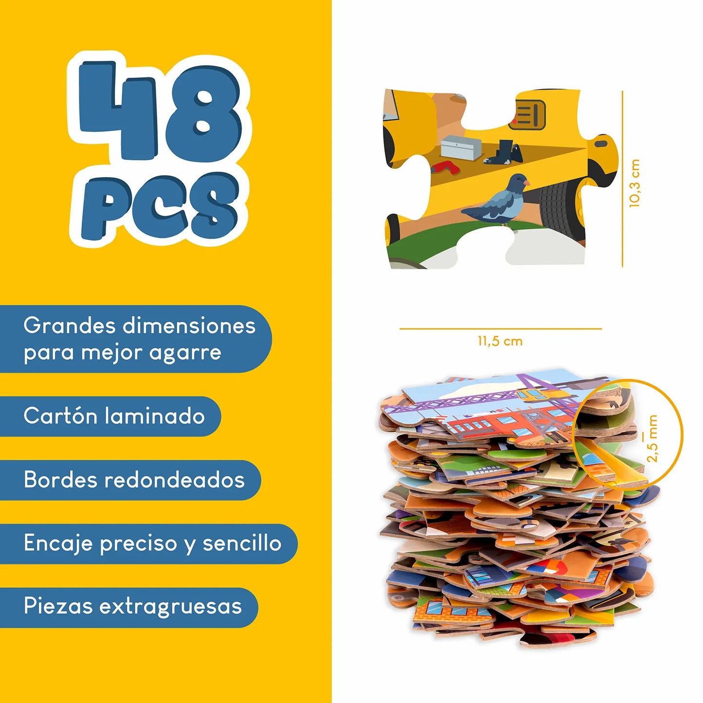 Puzzle XXL de 48 piezas - Construcción