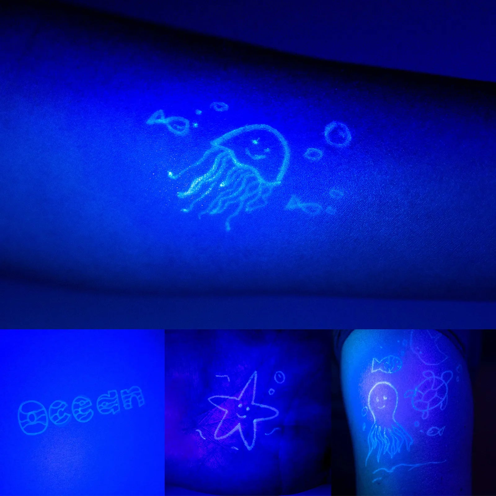 Cuadernos con Rotuladores de Tinta Invisible y Luz UV - Océano