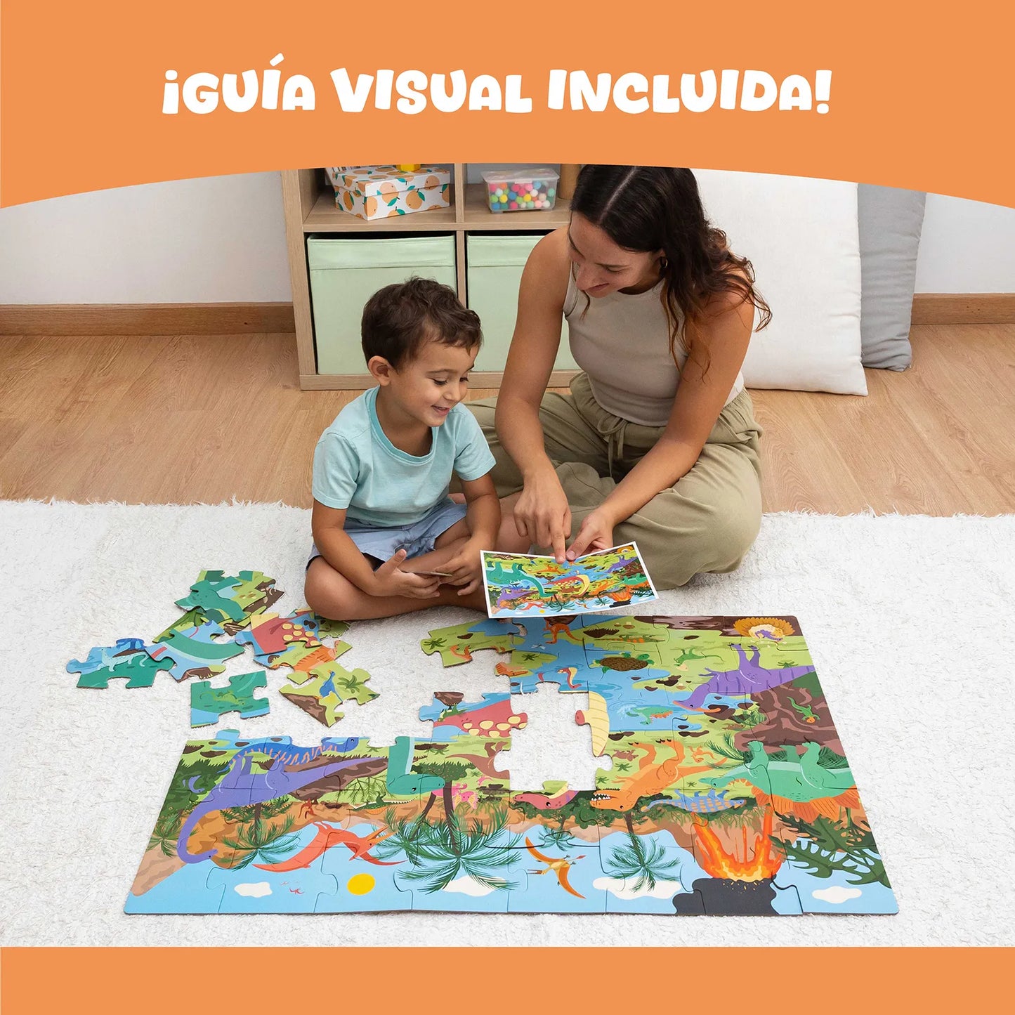 Puzzle XXL de 48 Piezas - Dinosaurios