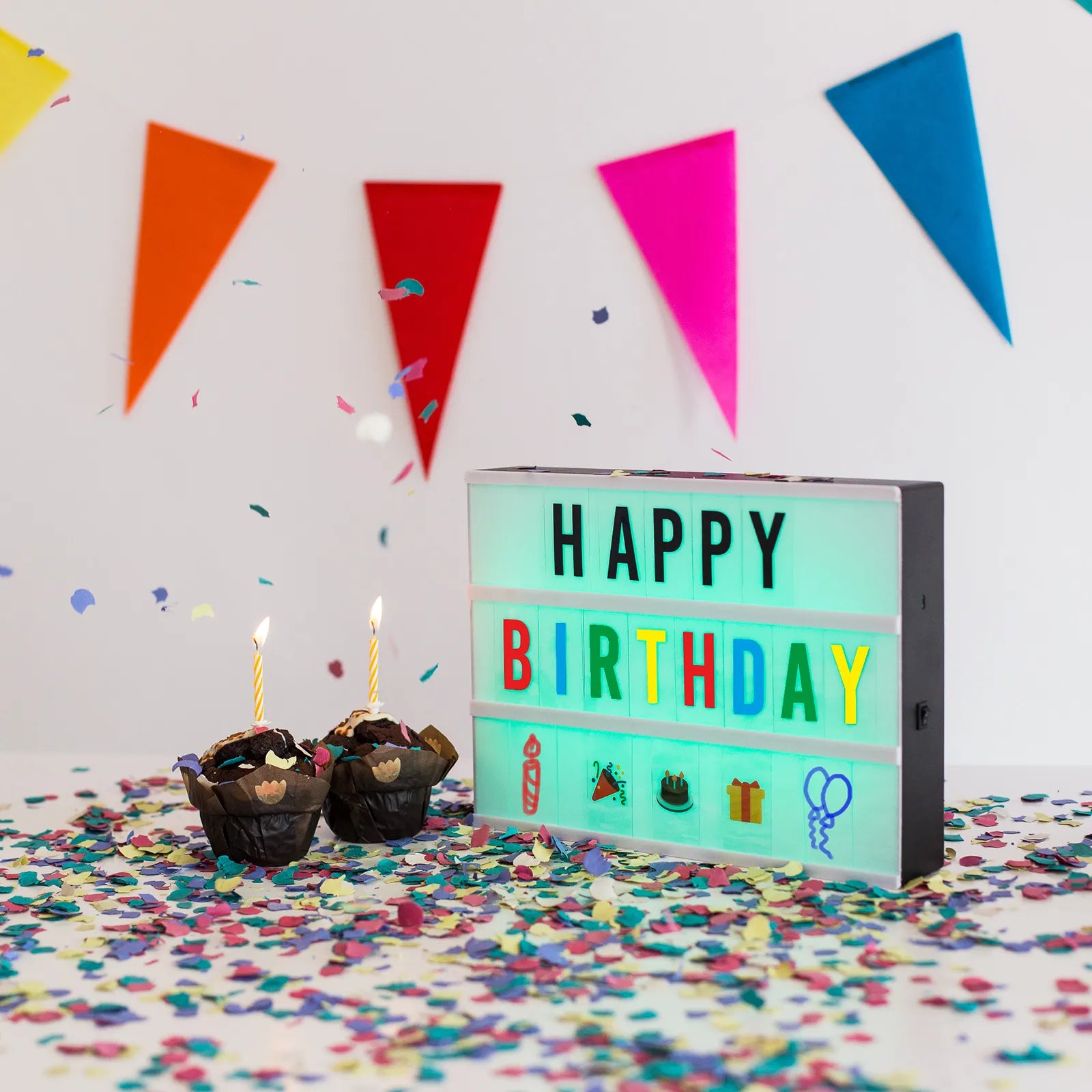 Caja de Luz con Letras - Party