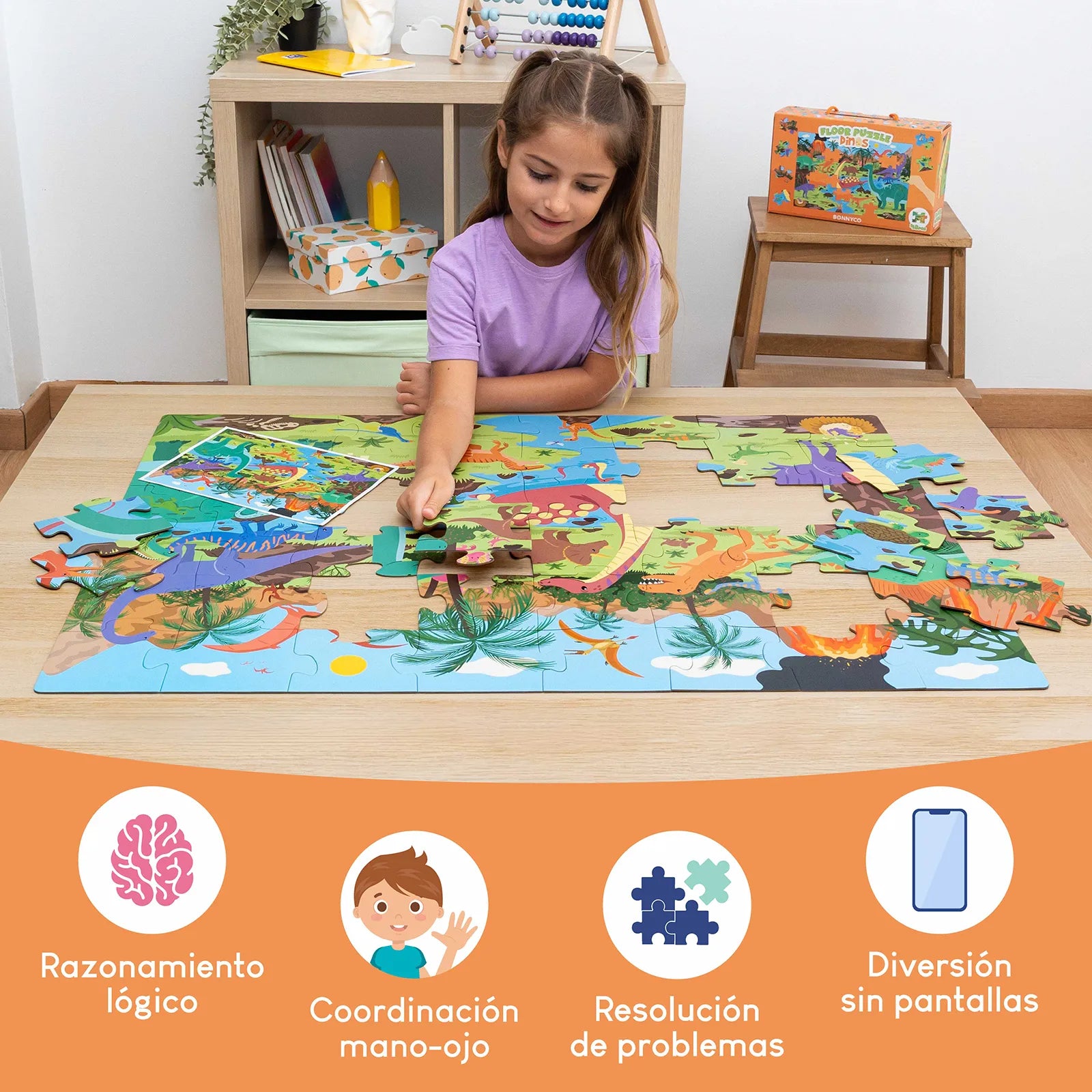 Puzzle XXL de 48 Piezas - Dinosaurios