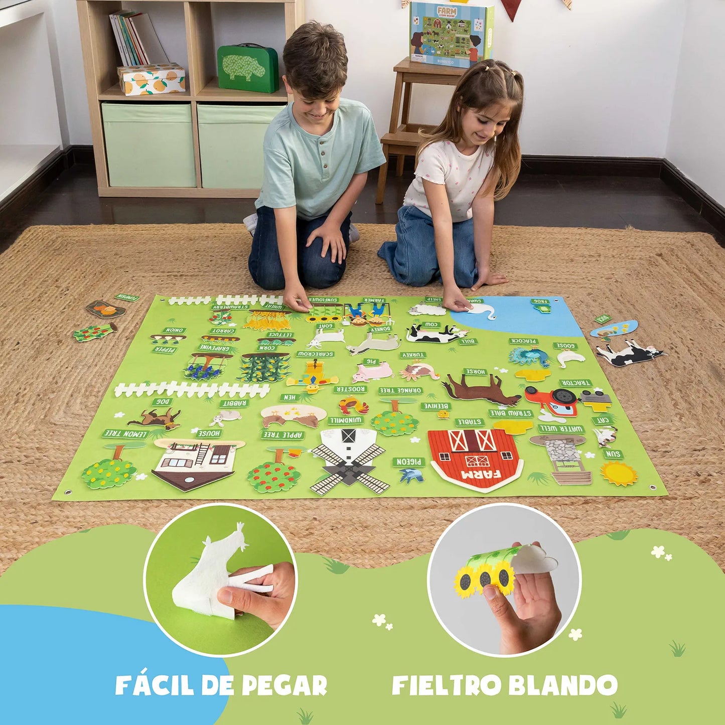 Panel Sensorial de Fieltro de la Granja