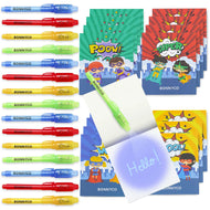 Cuadernos con Rotuladores de Tinta Invisible y Luz UV - Superhéroes