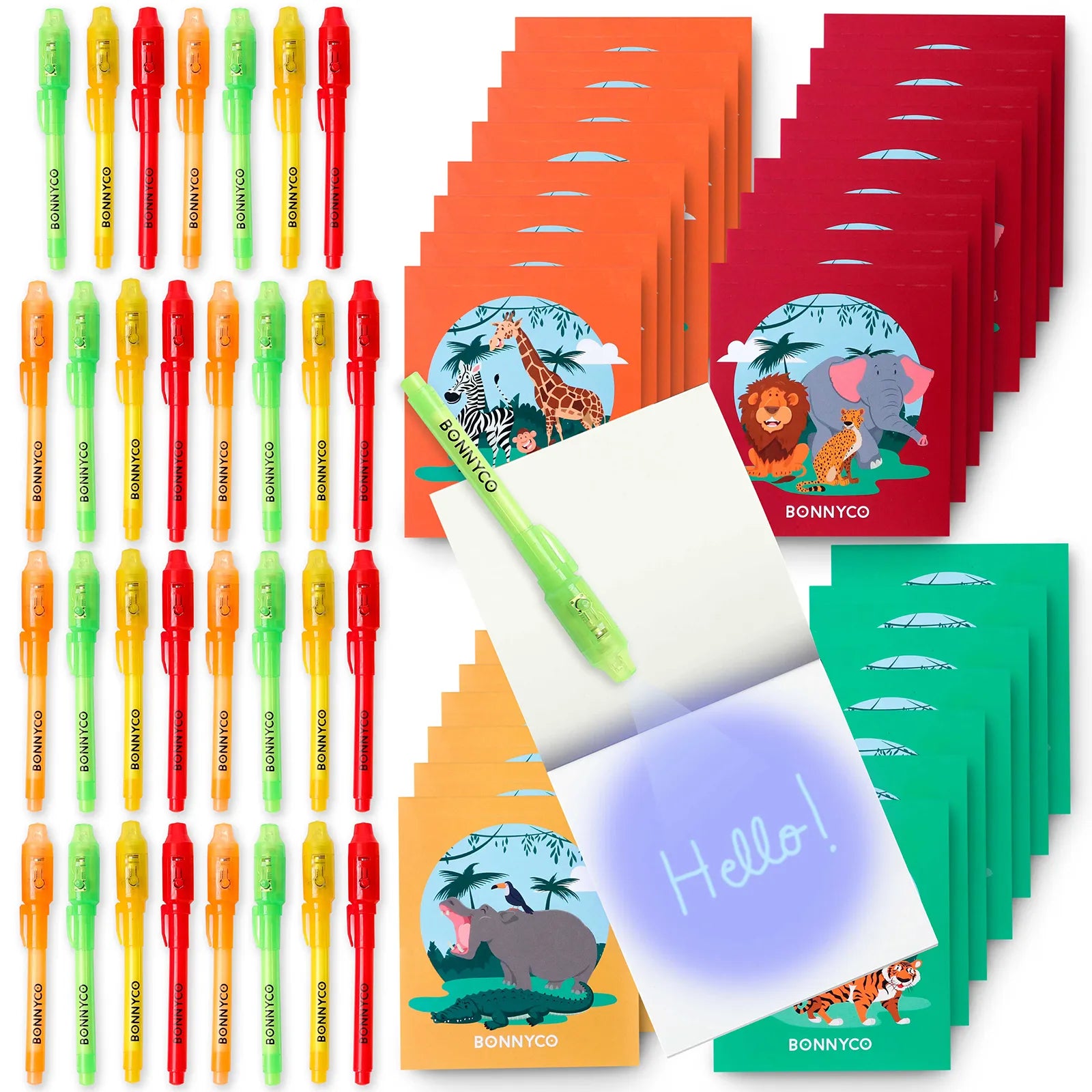 Cuadernos con Rotuladores de Tinta Invisible y Luz UV - Jungla