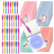 Cuadernos con Rotuladores de Tinta Invisible y Luz UV - Unicornios