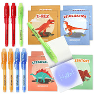 Cuadernos con Rotuladores de Tinta Invisible y Luz UV - Dinosaurios