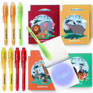 Cuadernos con Rotuladores de Tinta Invisible y Luz UV - Jungla