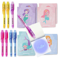Cuadernos con Rotuladores de Tinta Invisible y Luz UV - Sirenas