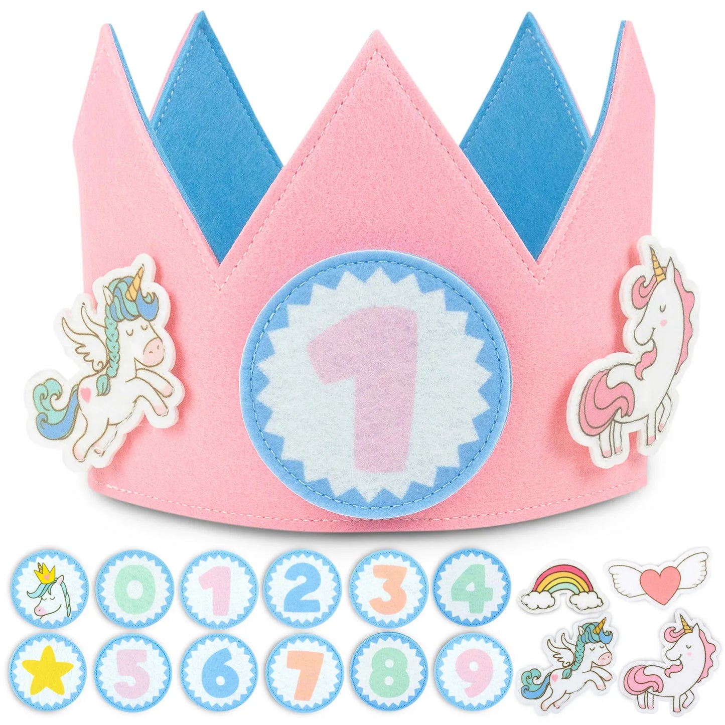Corona de Cumpleaños - Unicornios
