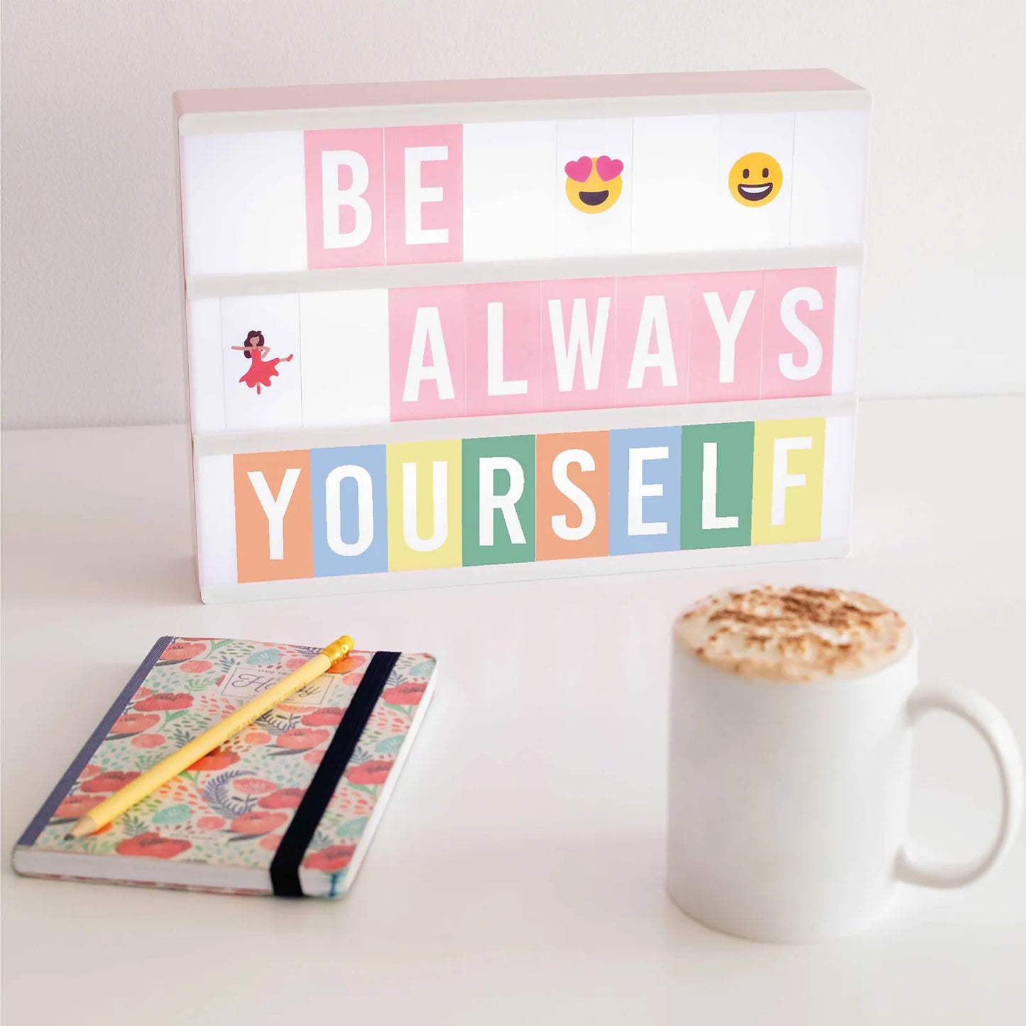 Caja de Luz con Letras - Pink