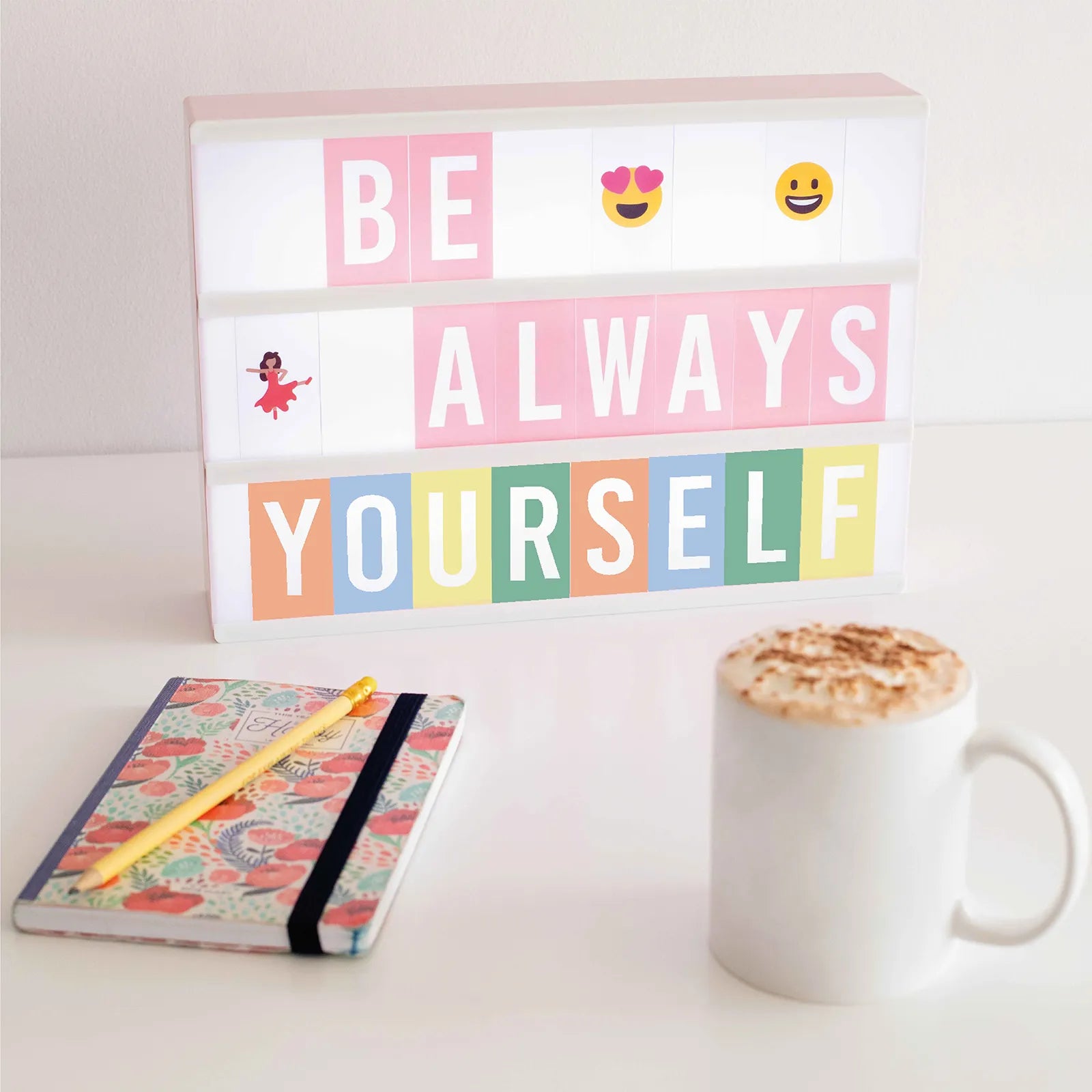 Caja de Luz con Letras - Pink