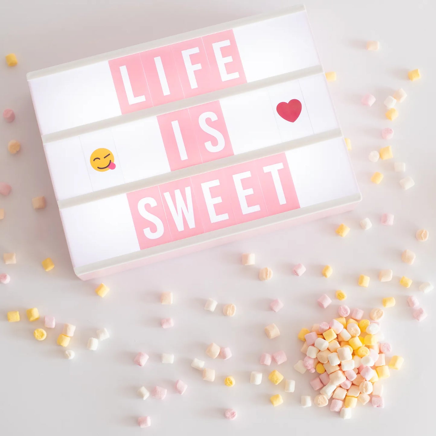 Caja de Luz con Letras - Pink