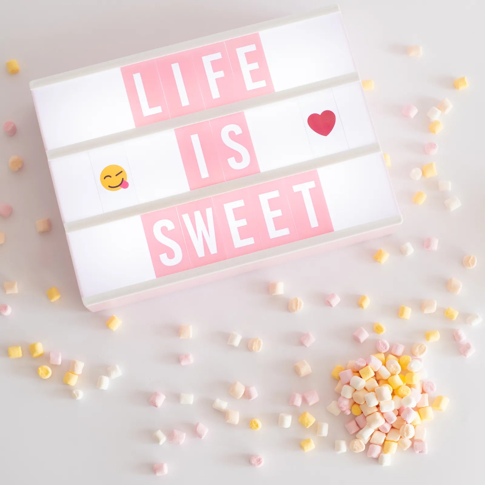 Caja de Luz con Letras - Pink