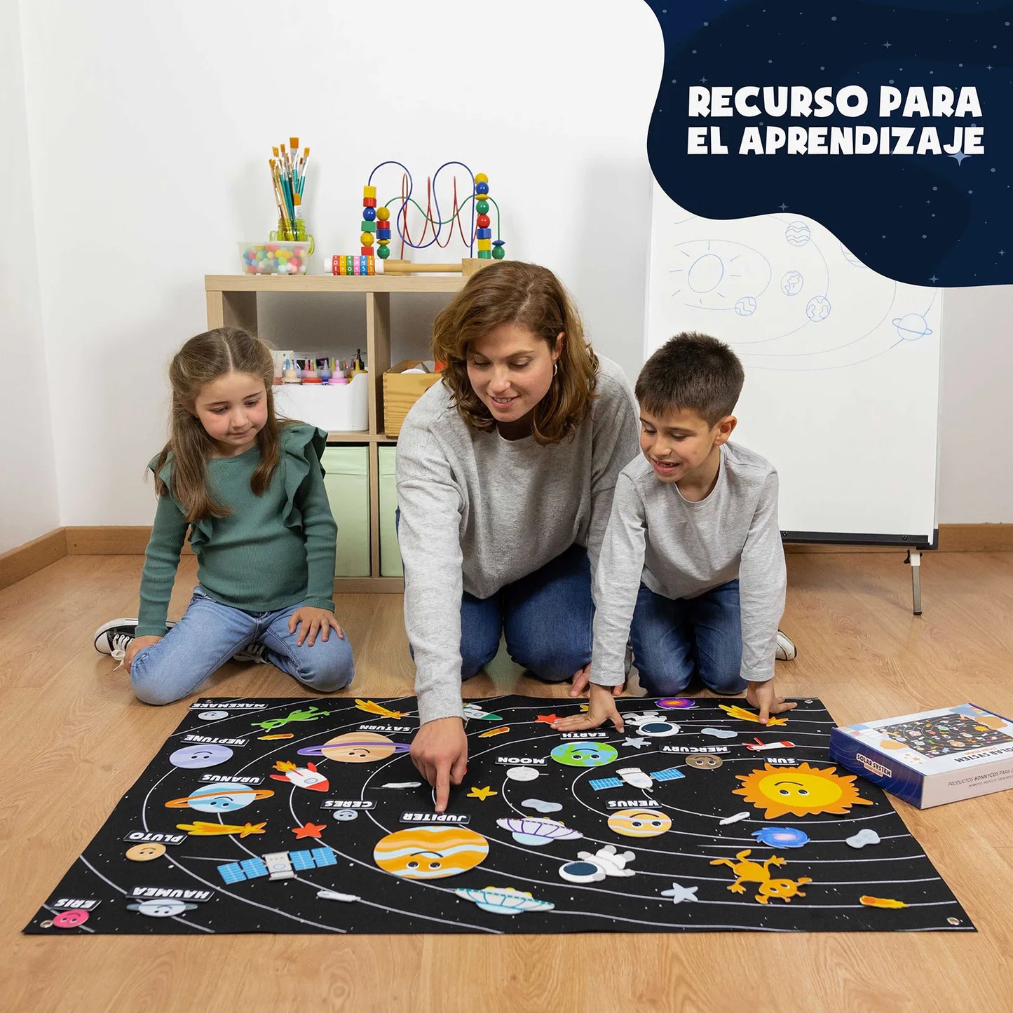 Panel Sensorial de Fieltro del Sistema Solar