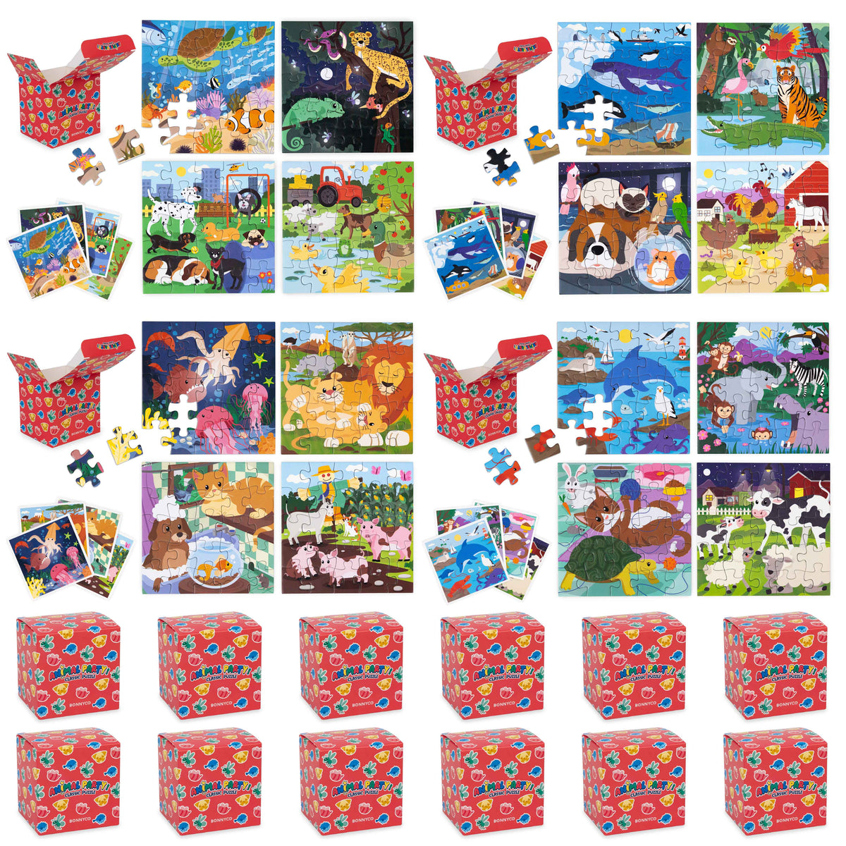 Mini Puzzles de 25 Piezas de Animales