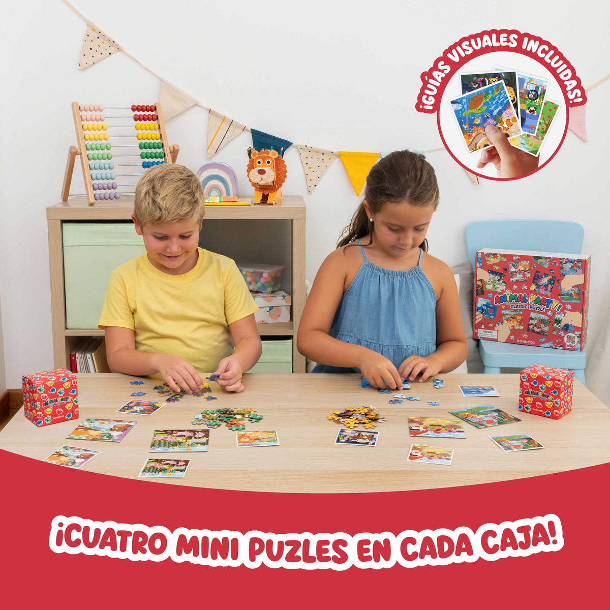 Mini Puzzles de 25 Piezas de Animales